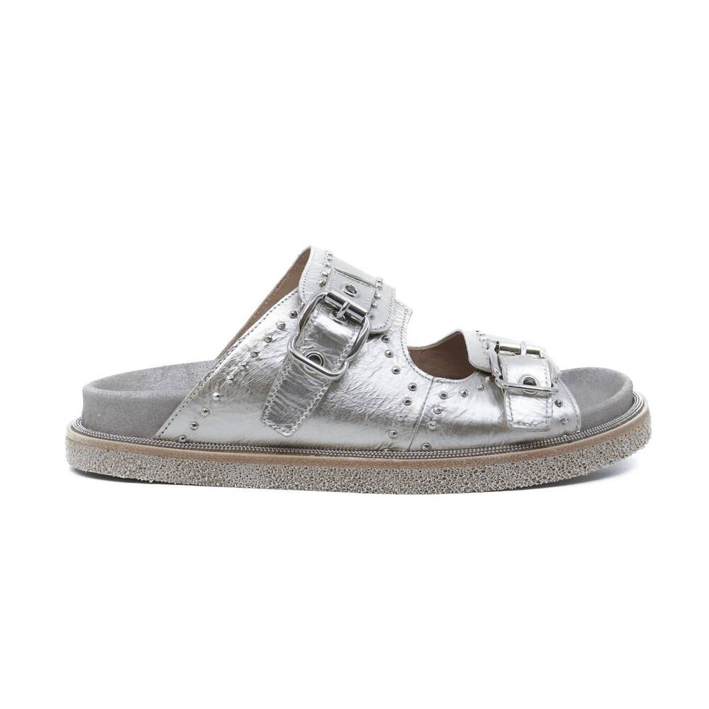 NEW LAURA BELLARIVA women porox dust studs sandals in silver